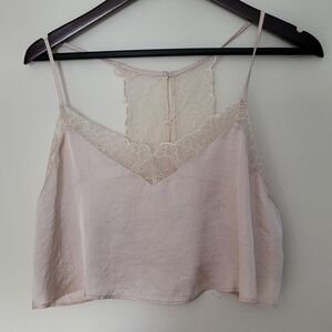 Free People Soft Pink Lace Cami